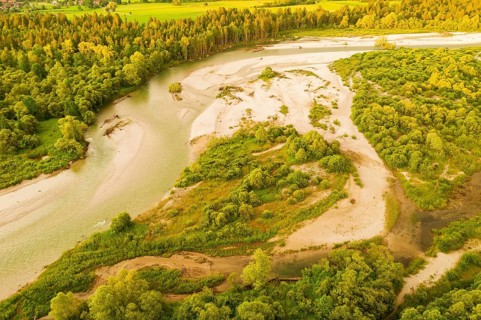 Isar in the evening light