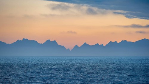 Evening mood over the ocean