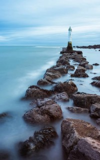 Long time exposure of Lighthouse in Low Tide