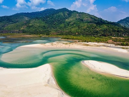 Aerial of Tizit beach
