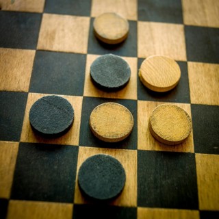 Checkers on a checkerboard