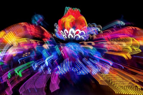 Light traces from a ride