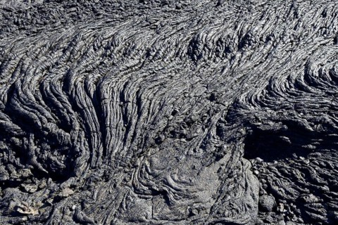 Knitted lava or pahoehoe lava