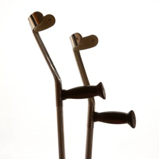 Close up of two crutches