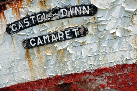 Shipwreck ship graveyard in the port of Camaret-sur-Mer on the Crozon peninsula