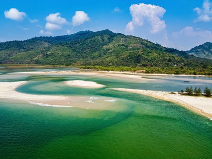 Aerial of Tizit beach