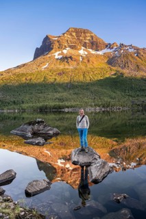 Hiker at the lake