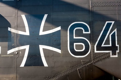 Bundeswehr helicopter detail with emblem