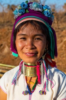 Friendly Padaung woman
