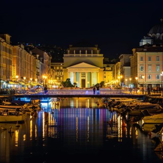 Church of Sant Antonio Nuovo over Canal Grande di Trieste