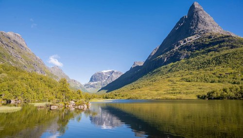 Lake Litlvatnet in Innerdalen High Valley
