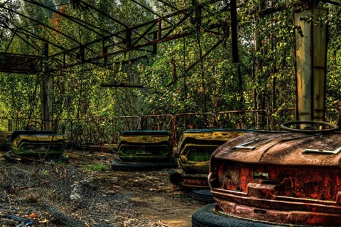 Dilapidated bumper car
