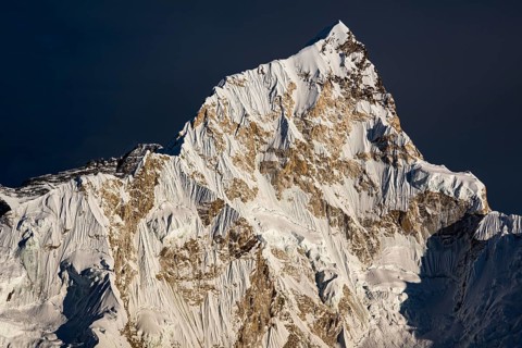 View from Kala Patthar in the evening light on Nuptse west flank