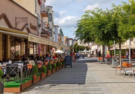 Restaurants in the pedestrian zone
