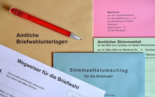 Official postal voting documents