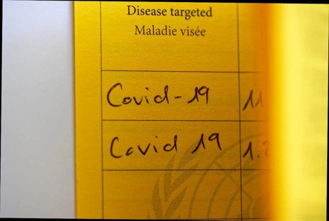 2 Covid vaccinations with vaccine Comirnaty registered in a vaccination card