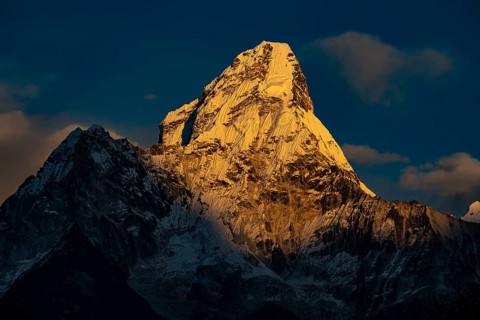 Ama Dablam 6812 m in the evening light