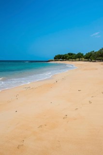 Beach Praia dos Tamarindos in northern Sao Tome