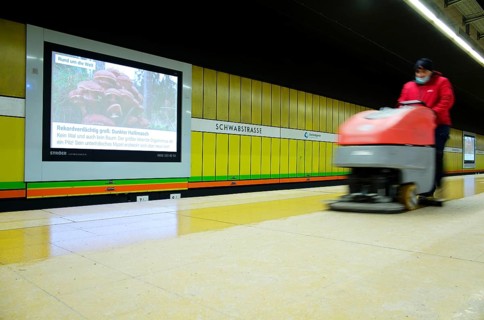 Disinfection of the platform