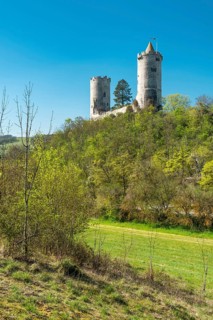 Castle ruin Saaleck in spring