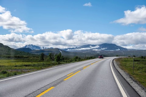 Road through tundra