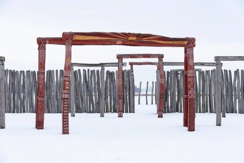 Snow-covered ring sanctuary