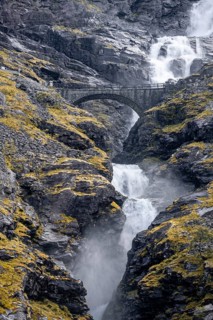 Bridge over Stigfossen waterfall