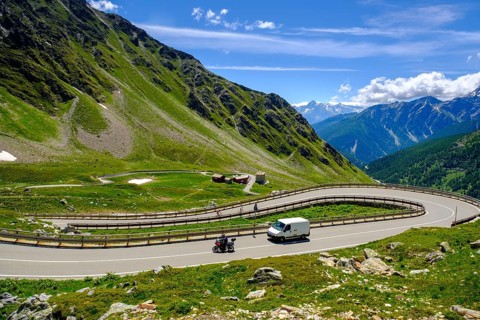 Road to the Great Saint Bernard Pass