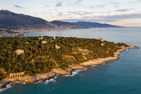 Aerial view west side of Cap Martin