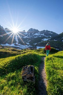 Young woman hiking