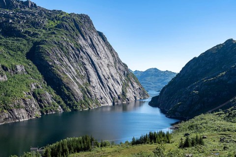 Fjord Trollfjord at Raftsund