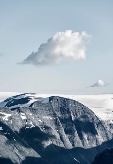 Glacier and mountains in Jostedalsbreen National Park