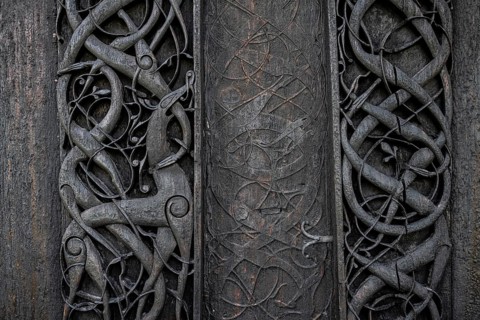 Artfully carved north portal