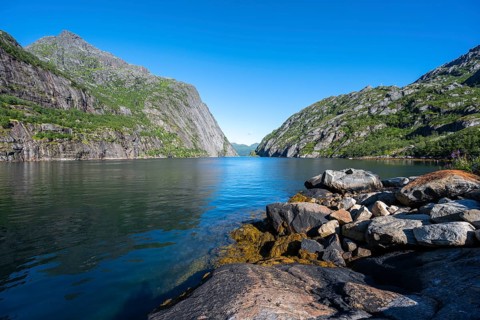 Fjord Trollfjord at Raftsund