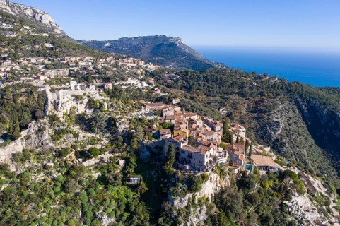 Aerial view of Eze Village