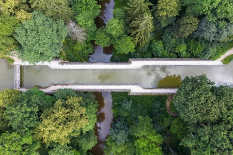 Bridge canal from above