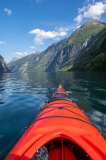 Kayak on the Geirangerfjord