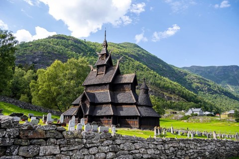 Borgund Stave Church and cemetery