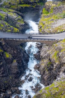 Bridge over Stigfossen waterfall