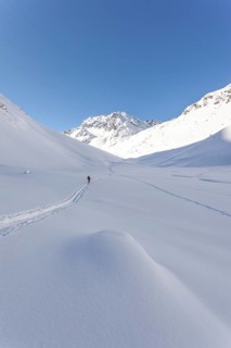 Lonely ski tourer