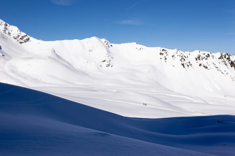 Lonely ski tourers
