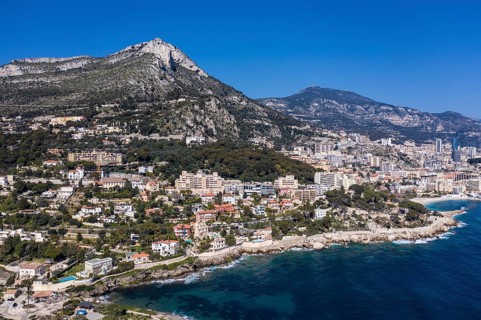 Aerial view of the coast of Cap d'Ail
