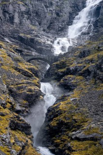 Bridge over Stigfossen waterfall