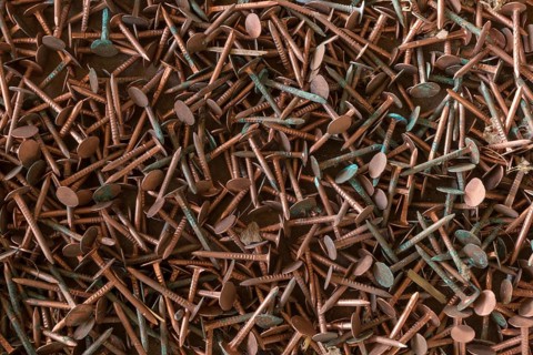 Rusty copper nails