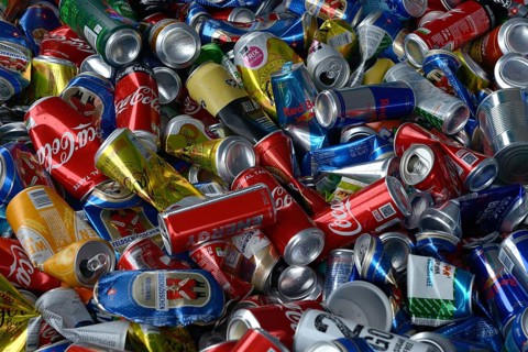 Collection point for the recycling of beverage cans