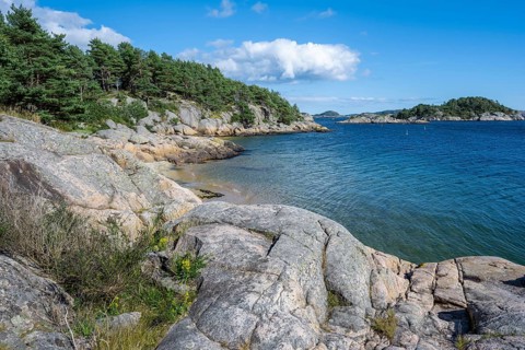 Coast in Furulunden nature park Park by Mannefjord
