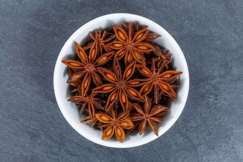 Anise star anise spice herbs Christmas from above