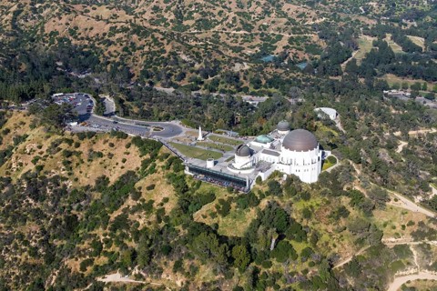 Griffith Observatory City California Building Observatory aerial photograph aerial in Los Angeles