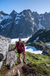 Young woman hiking