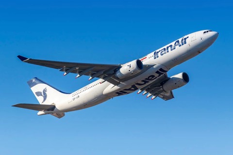 An Airbus A330-200 of Iran Air with registration EP-IJB at Frankfurt Airport
